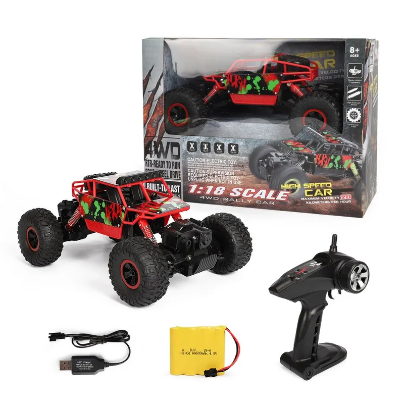 

1/18 RC Car 2.4G 4CH Remote Control Climbing Car Monster Truck Off-Road Vehicles High Speed Racing Car for Kid Birthday Gifts