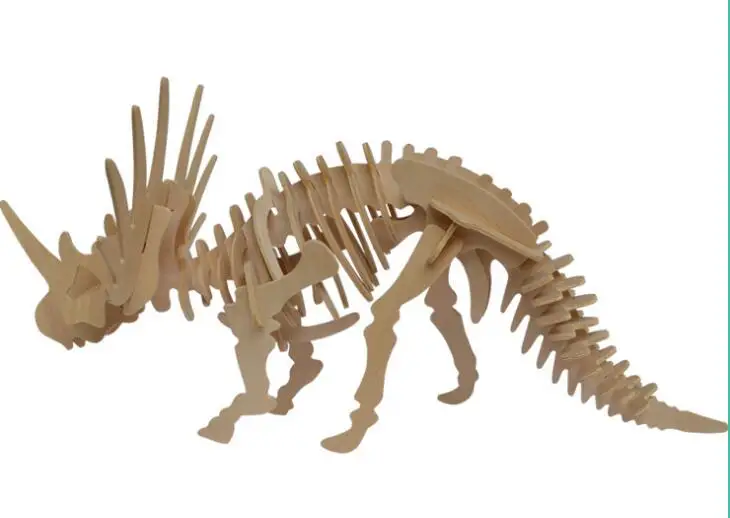 Моделирование Styracosaurus игрушка модель 3d трехмерные деревянные головоломки игрушки для детей Diy ручной работы деревянные головоломки