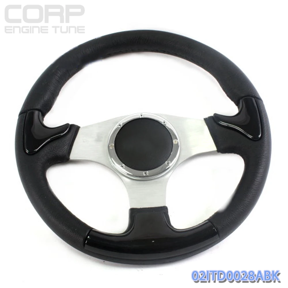 13.6"/345mm Universal Racing Style Alloy Steering Wheel With Horn Buttonin Steering Wheels