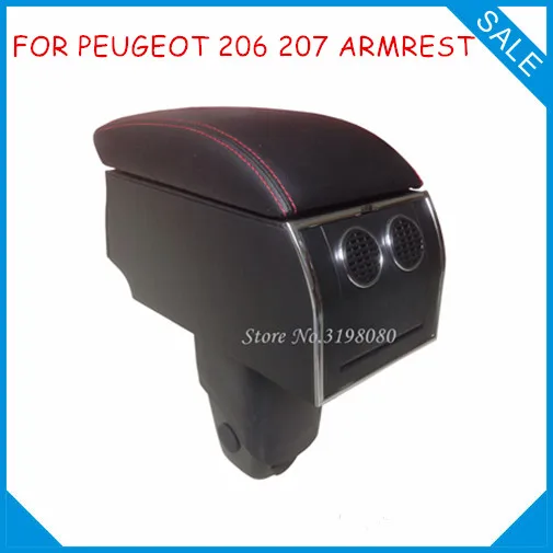 

FOR PEUGEOT 206 207 No drill 8pcs USB Armrest,Car center arm rest console box with cup holder Car Interior Accessories Parts