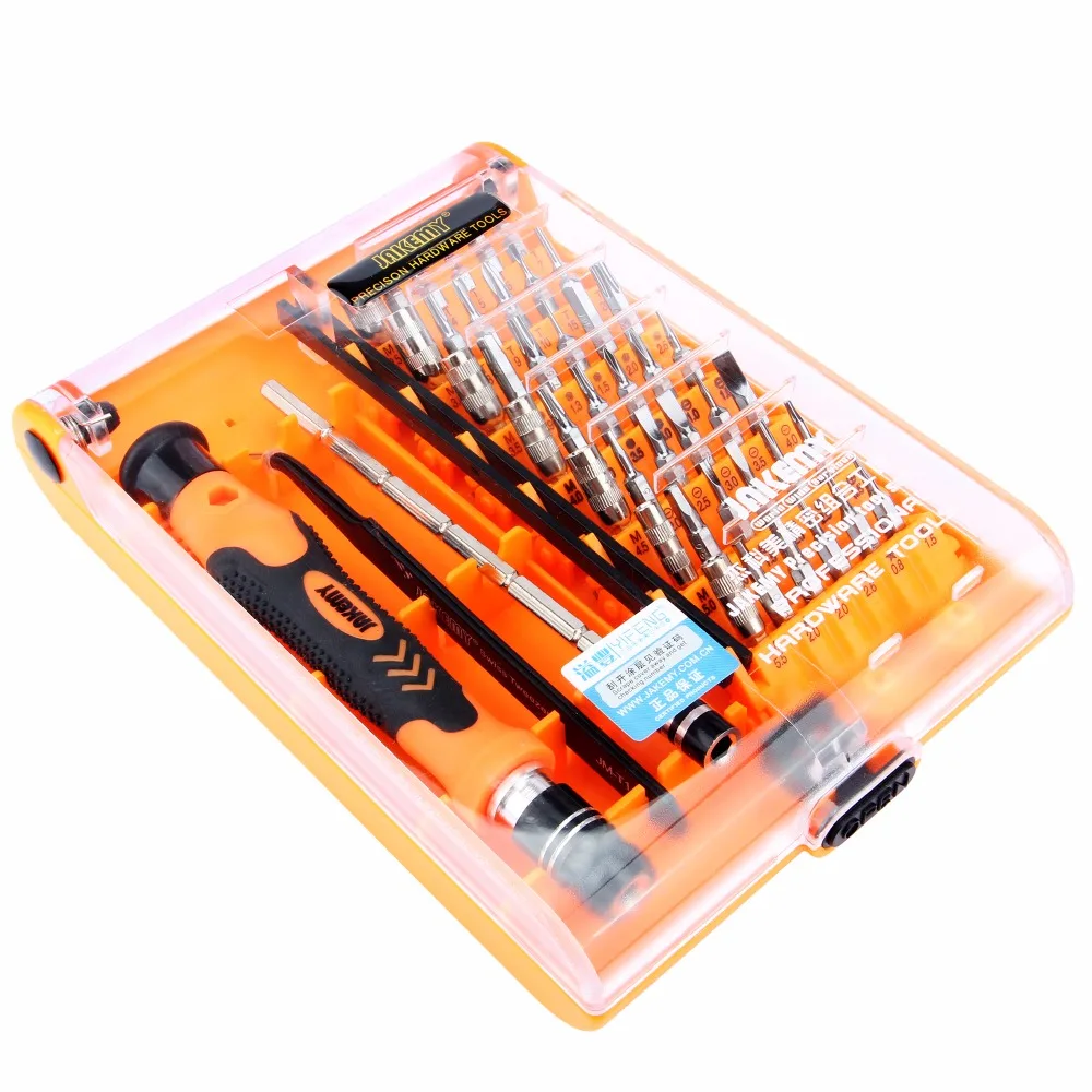 JAKEMY 45 in 1 Precision Screwdriver Set with Torx Bit Tweezers Extension Bar Repair Mobile Phone Repair Disassembly Tool Set JAKEMY 45 in 1 Precision Screwdriver Set with Torx Bit Tweezers Extension Bar Repair Mobile Phone Repair Disassembly Tool Set