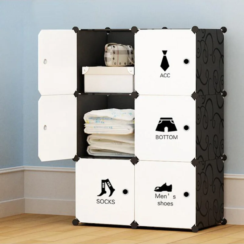 

NEW Simple wardrobe DIY PP portable storage box multi-layer clothes storage box sorting clothes box storage cabinet