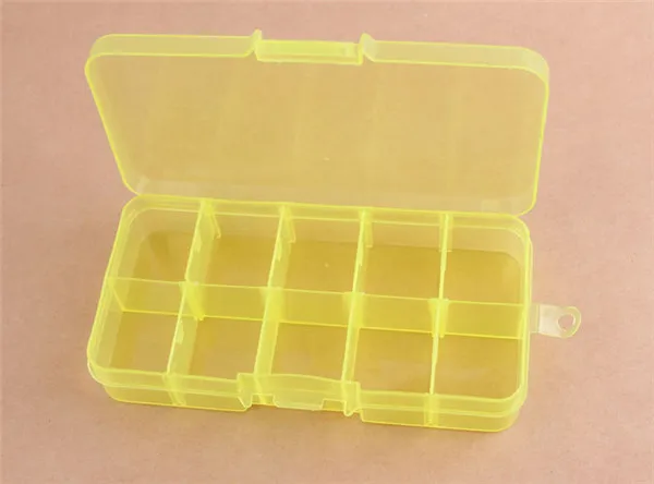 10 Слот ювелирные изделия прямоугольник дисплей хранения бусины Органайзер, коробочка пластиковая коробка 1 шт