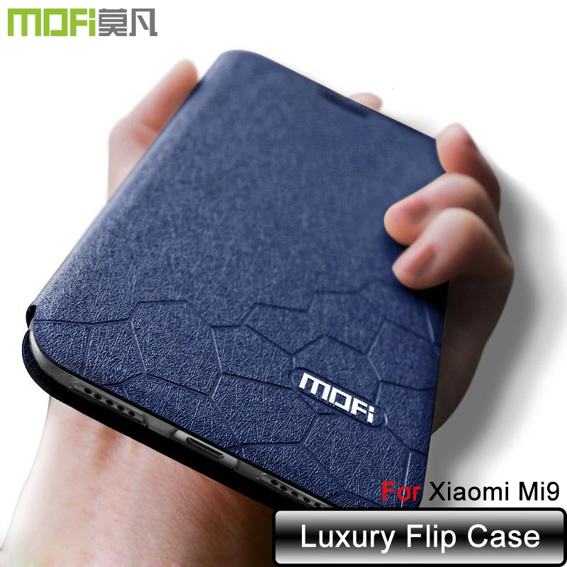 

For Xiaomi Mi9 case cover silicon flip leather mi 9 book case original Xiaomi Mi 9 case luxury shockproof Xiomi mi9 case mofi