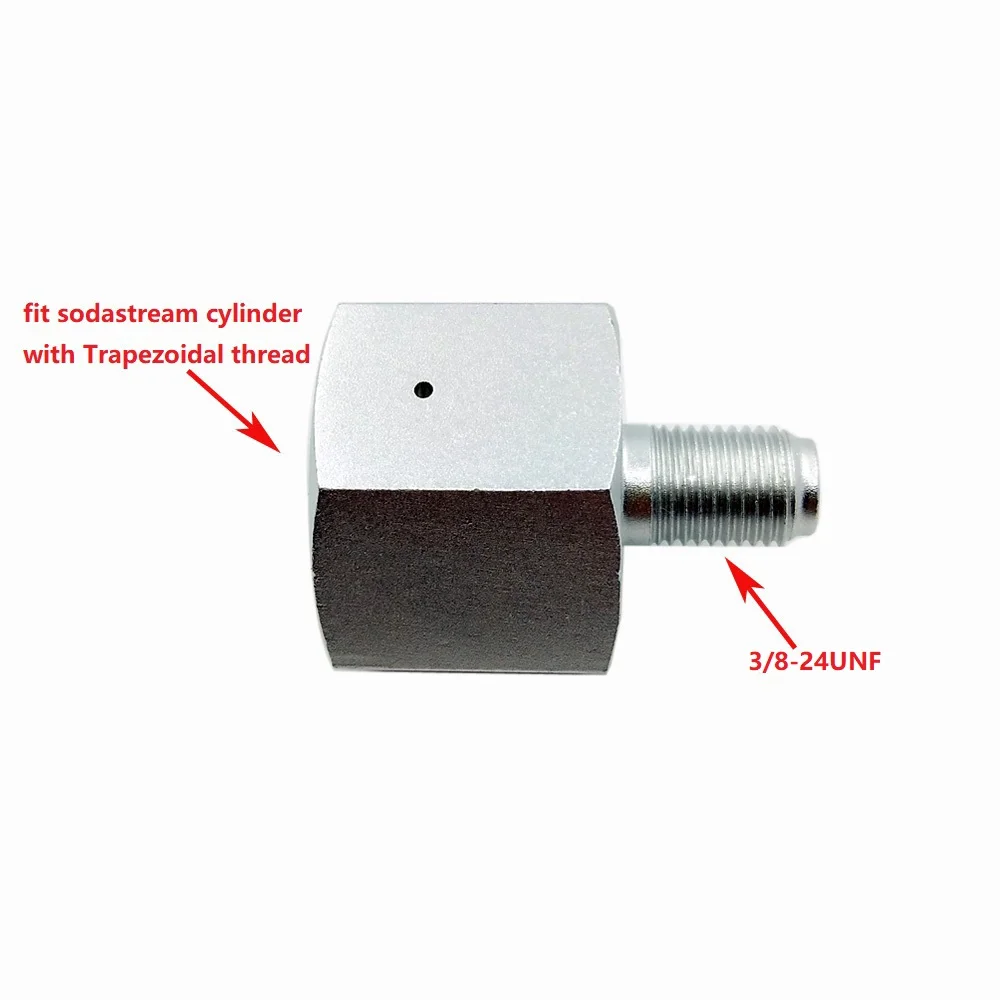 Sodastream Co2 адаптер до 3/8UNF-24 для минирегулятор Homebrew пива корни бочонок