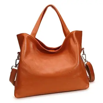 

Bolsa Feminina 100% Genuine Leather Handbag For Women Brand Designer Large Shoulder Messenger Bags Ladies Office Notebook Bag