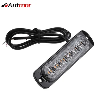 

AUTMOR 12-24v 6LED Ultrathin Flash Light Car Motor Truck Warning Light Car Lights Auto accessories