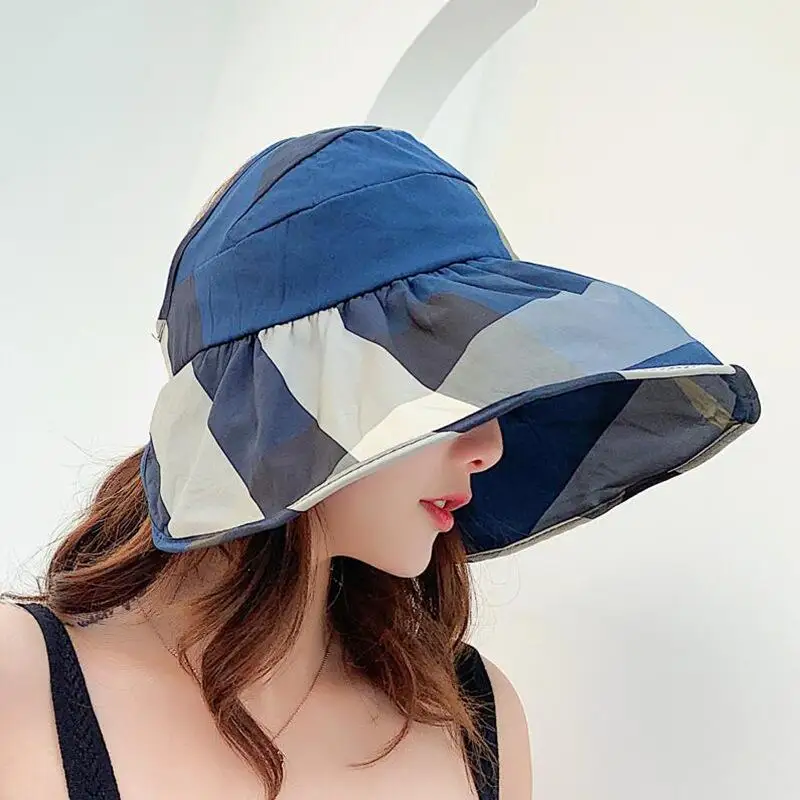 SUOGRY летние шапки для женщин Большой широкими полями Пустой Топ Женская шляпа Защита от солнца экран Кепка с козырьком от солнца Пляж кепки