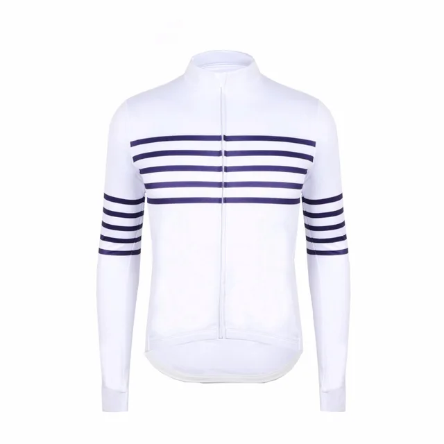 US $24.91 2016 white navy stripe winter thermal fleece team cycling clothes long sleeve cycling jersey road r