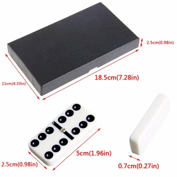 

Wooden Domino Box Toy Game Set/28Pcs Travel Dominoes For Children Kids fun