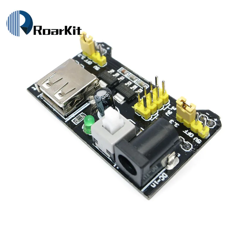 Макетная плата MB102 модуль питания 3 В 5 паяльная для Arduino регулятор напряжения