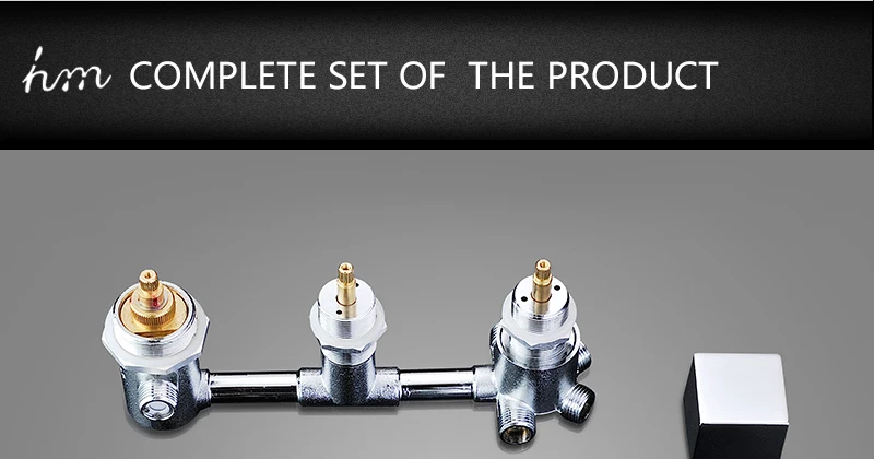hm Wall Mounted Shower Mixer Valve 3 or 4 Water Outlets Thermostatic Chrome Bath Shower Faucet Accessories 3 Handles Valve (25)