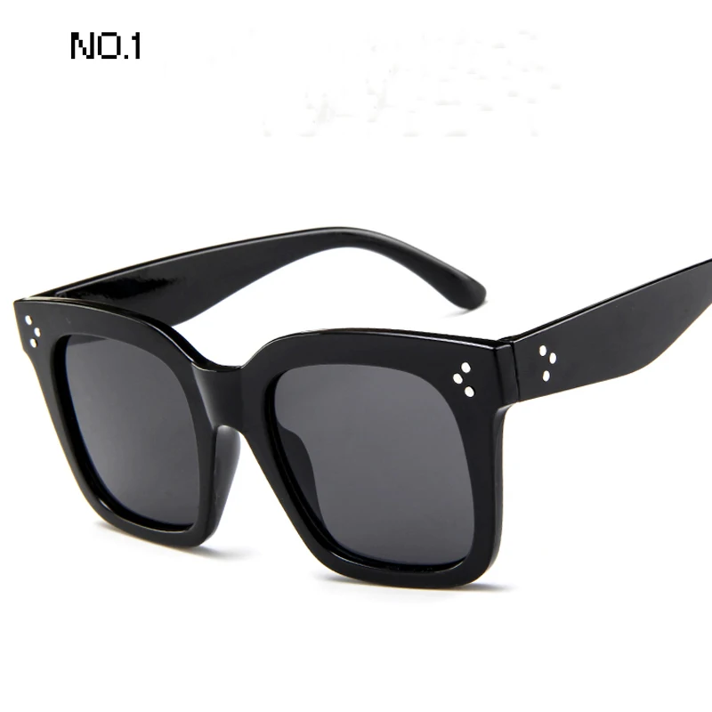 Женские квадратные градиентные солнцезащитные очки с большой оправой Открытый ветрозащитный Противопыльный путешествия солнцезащитные очки с УФ-защитой лица - Цвет линз: NO.1