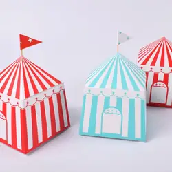 5 шт. красный Буле полосатый коробка конфет цирк мультяшный набор для вечеринки дом Дети День рождения украшения сувениры Упаковка