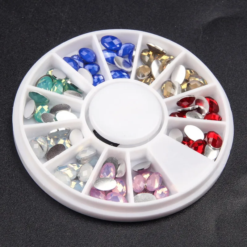 Беззеркальные 6 цветов капли воды из опала Стразы для ногтей DIY аксессуары для дизайна ногтей 3D ювелирные украшения для маникюра в колесах WY1105