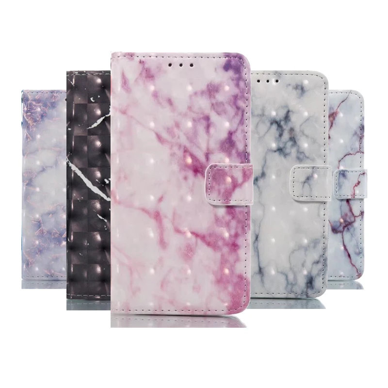 

For huawei honor 6A honor 6C Case 3D marble painting fashion Leather Flip Magnetic Card slot Phone Case For huawei Nova 2