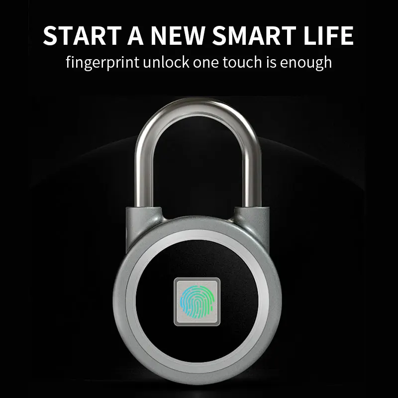 

Bluetooth fingerprint lock Security Electronic iOS Android Waterproof Smart Padlock Backpack Luggage Cabinet Door Cabinet