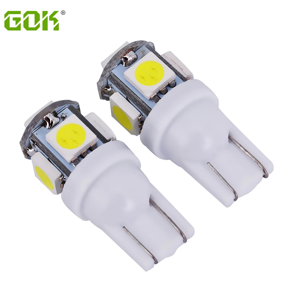 2x 12v/24v T10 W5W 501 CAPLESS WEDGE 5 SMD 5050 DEL Blanc Side Park Ampoules