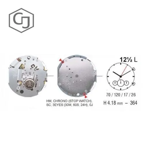 JS50 MIYOTA MOVIMENTO quartzo | Наручные часы