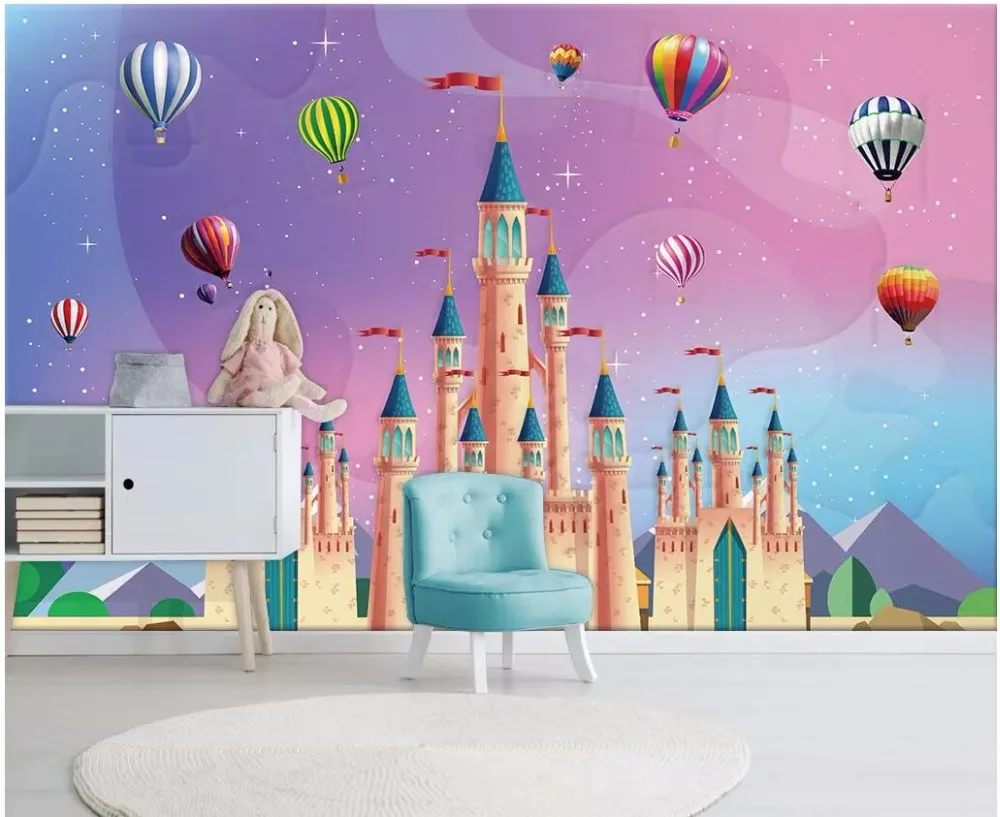 WDBH заказ росписи 3d фото обои современный минималистский классический замок горячий воздух воздушный шар детская комната обои для стен 3 d