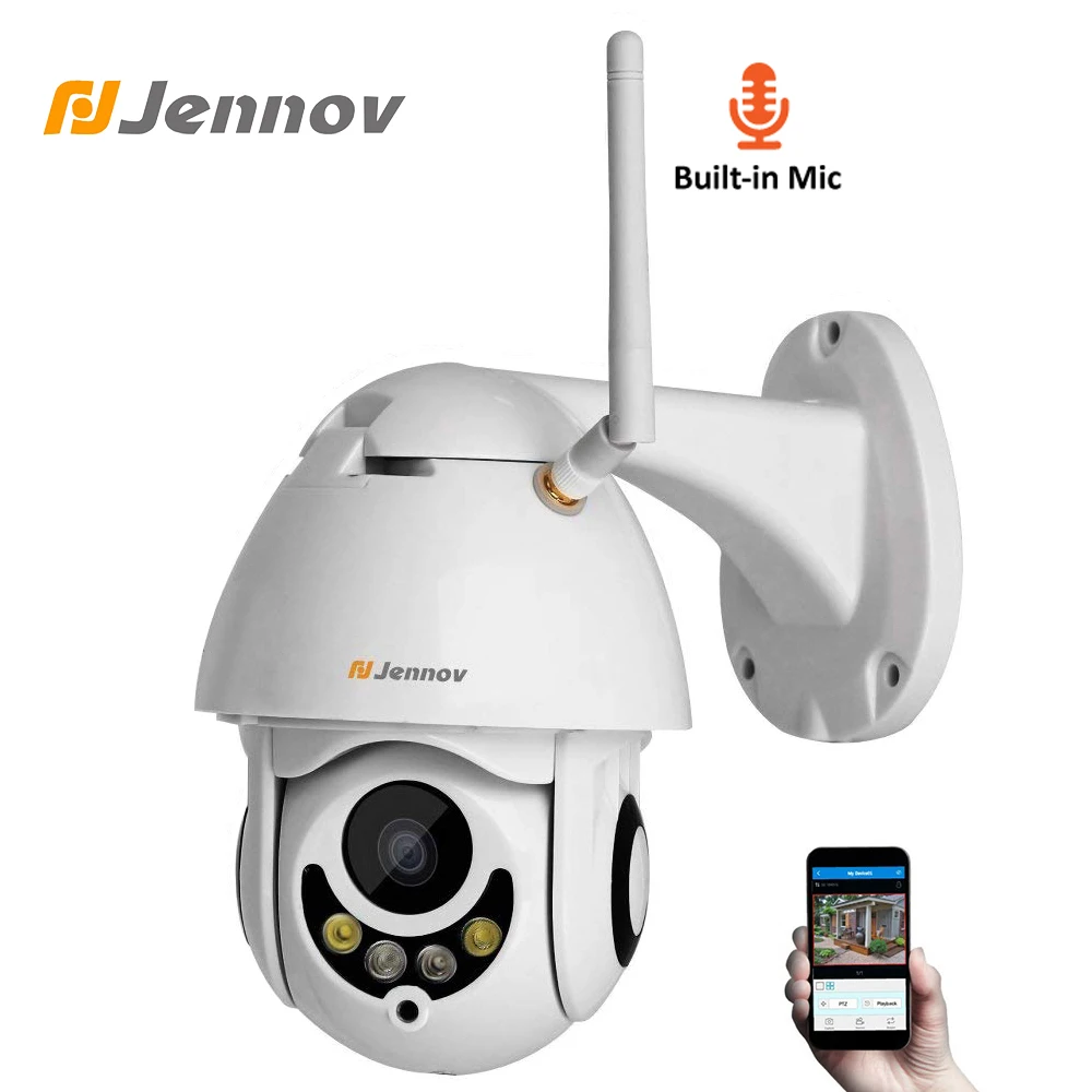

Jennov Audio IP Camera Wifi Home Security Camera Outdoor Wireless Infrared CCTV Cameras 1080P Metal Shell With TF Card Slot CMOS