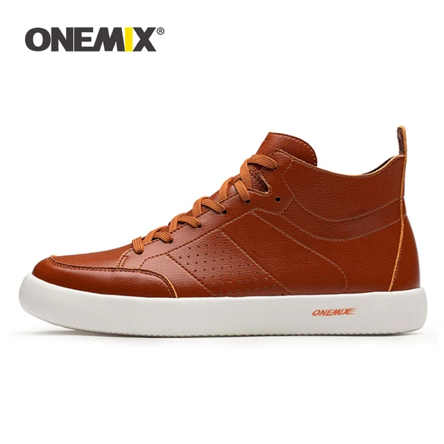 US $36.75 ONEMIX Skateboarding Shoes Light Cool Sneakers Soft Micro Fiber Leather Upper Elastic Outsole Men S