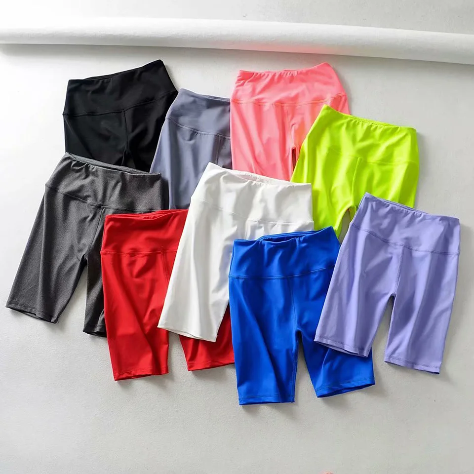 

ZYFPGS 2019 Knee Length Pants For Women Fitness Five Pants Slim Fit Solid New Arrivals Harajuku Multiple Colour Classic Hot Sale