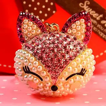 

Fashion Jewelry crystal dog fish fox rabbit key chains key chain keychain for women handbag pendant key ring