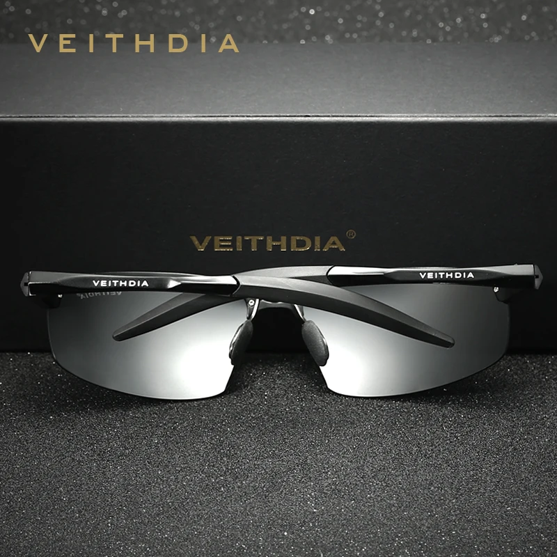 Baratos VEITHDIA marca diseñador de aluminio gafas de sol polarizadas gafas de sol accesorios para hombres oculos de sol masculino 6518