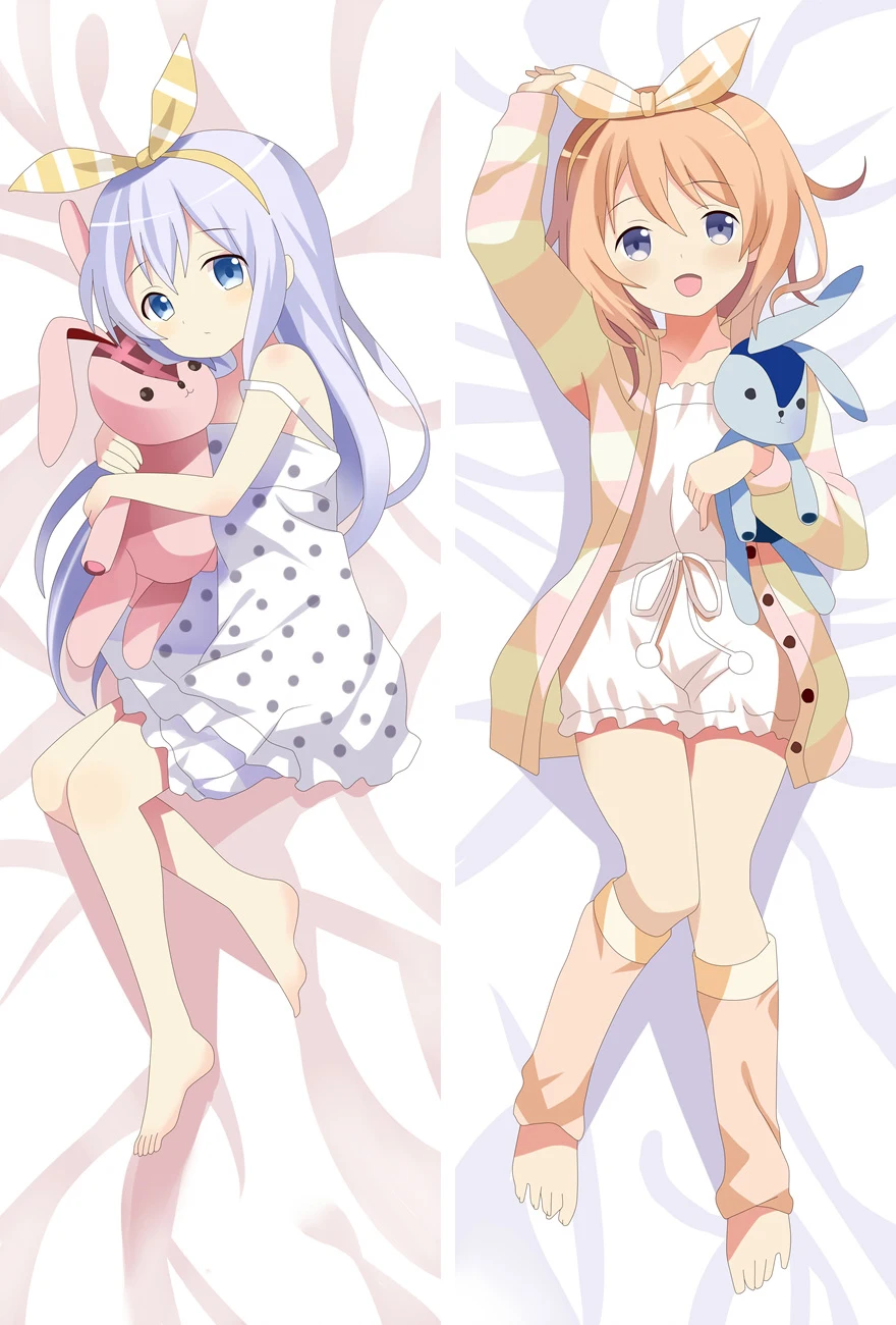 Аниме-это заказ кролика? Gochumon wa Usagi Desu ka? Hoto Kokoa Kafuu Chino Подушка «Dakimakura» обнимающая наволочка - Цвет: 59007