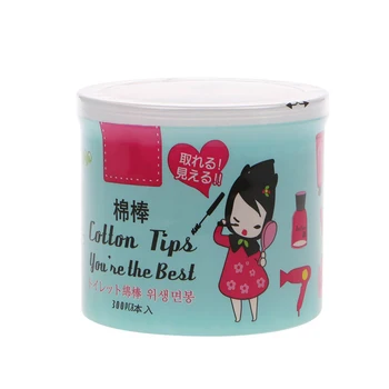 

300pcs Bamboo Cotton Swab Wood Sticks Soft Cotton Buds cleaning of Ears Tampons