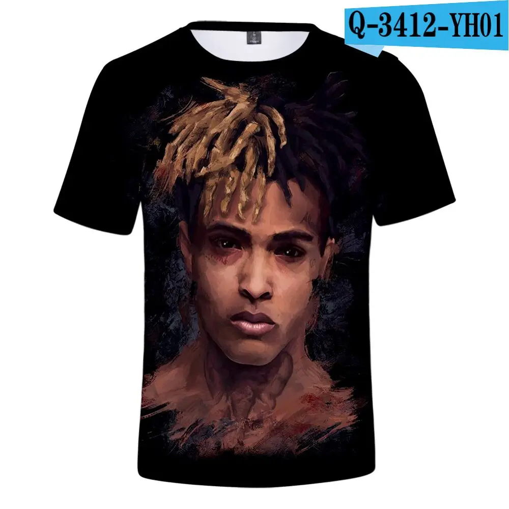 Новинка года, лидер продаж, футболка с 3D принтом Xxxtentacion модная футболка для мальчиков и девочек в стиле хип-хоп с 3D принтом, уличный с короткими рукавами, Детская футболка - Цвет: color at picture