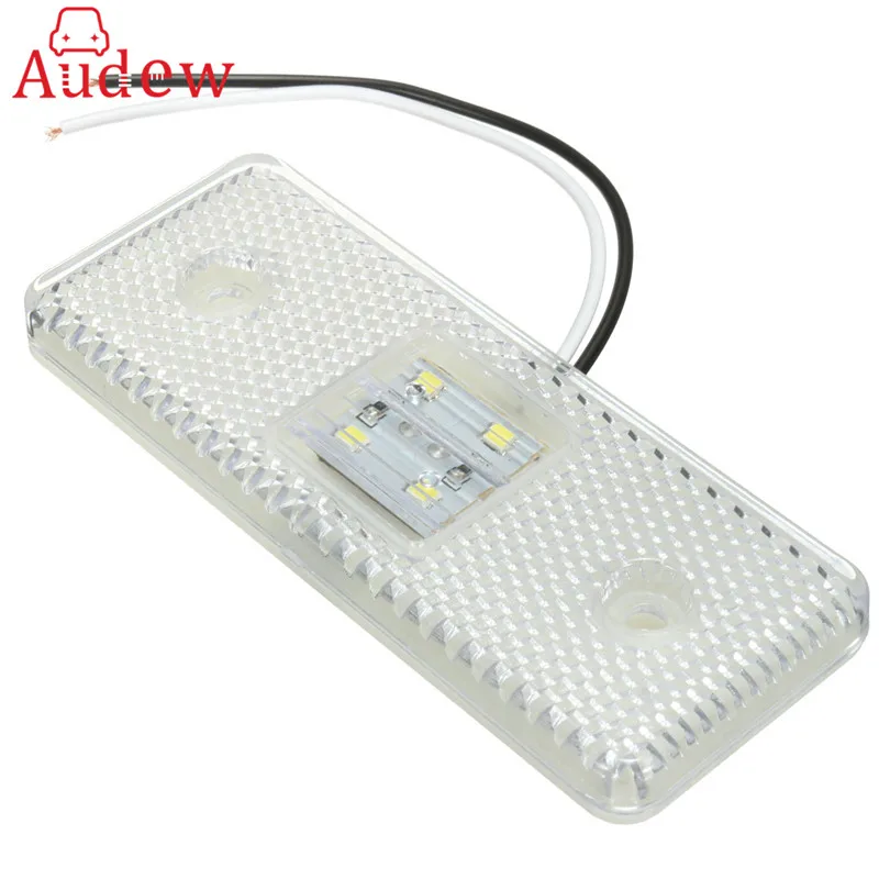 

24V 4 LED Truck Trailer Lorry Side Marker Light Lamp Amber White Red