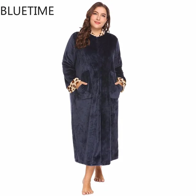 dressing gowns women fleece robe winter warm bathrobe plus size sexy women robes plus size
