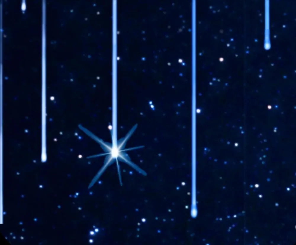 Пользовательские обои метеоритный дождь Луна ночное небо голубая звезда космический фон украшение стены-высококачественный водонепроницаемый материал