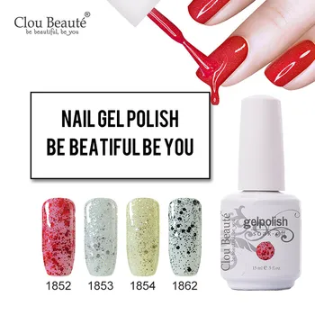 

Clou Beaute 15ml Gel Nail Polish Giltter UV Gel Polish Color esmaltes permanentes de uv Gel Varnish Nagellack Lacquer Nail Gel
