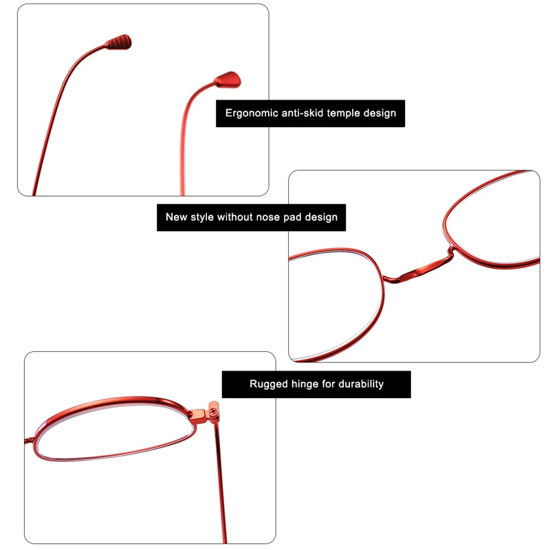Blanche Michelle Unisex Metal Frame Thin Reading Glasses Men Women gafas Men's okulary +100 +150 +200 +250 +300 +350 +400