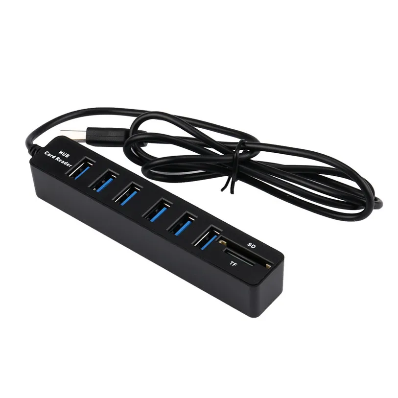 Сверхскоростной 6 портовый Разветвитель USB 2 0 и кардридер|splitter hub|hub splitterusb hub splitter |