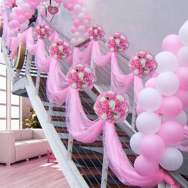 

20cm Handmade Artificial Rose Flower Balls for Wedding Decoration Baby Shower Birthday Christmas Party Supplies DIY Crafts