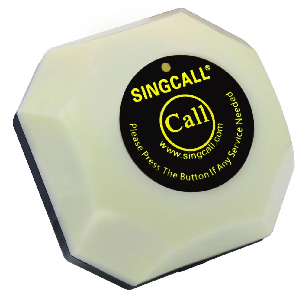 Беспроводная школьная система вызова SINGCALL белая кнопка гостевой вызов официанта