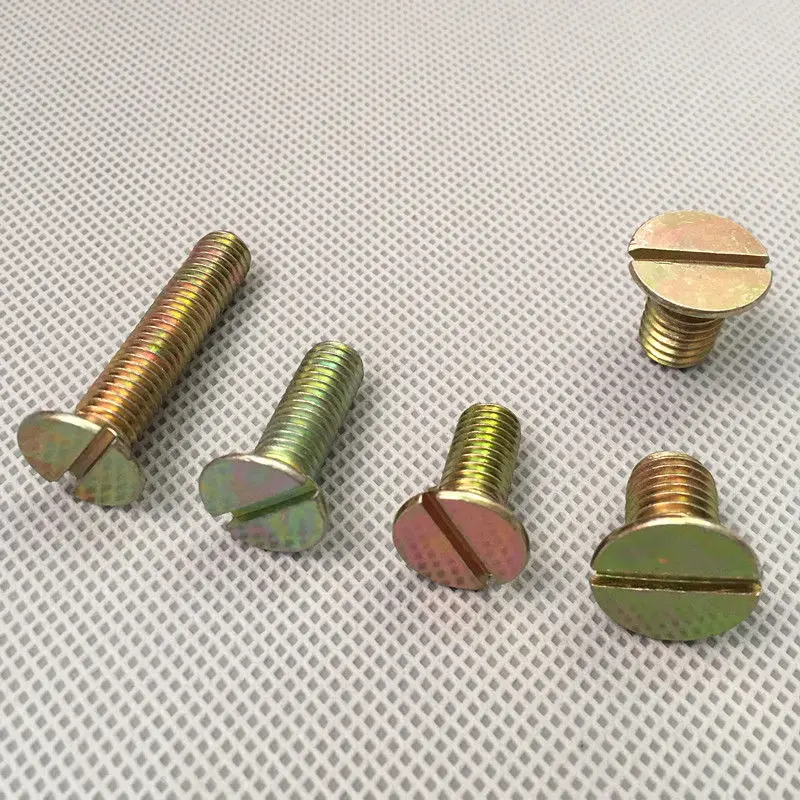 10pcs M4x(35mm 60mm) Slotted countersunk screws flat head one font