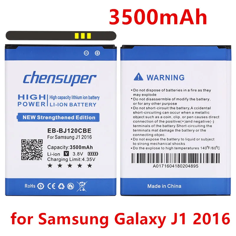 Аккумулятор для Samsung Galaxy J1 3500 Edition 2 шт. 2016 мАч|Аккумуляторы мобильных телефонов| |