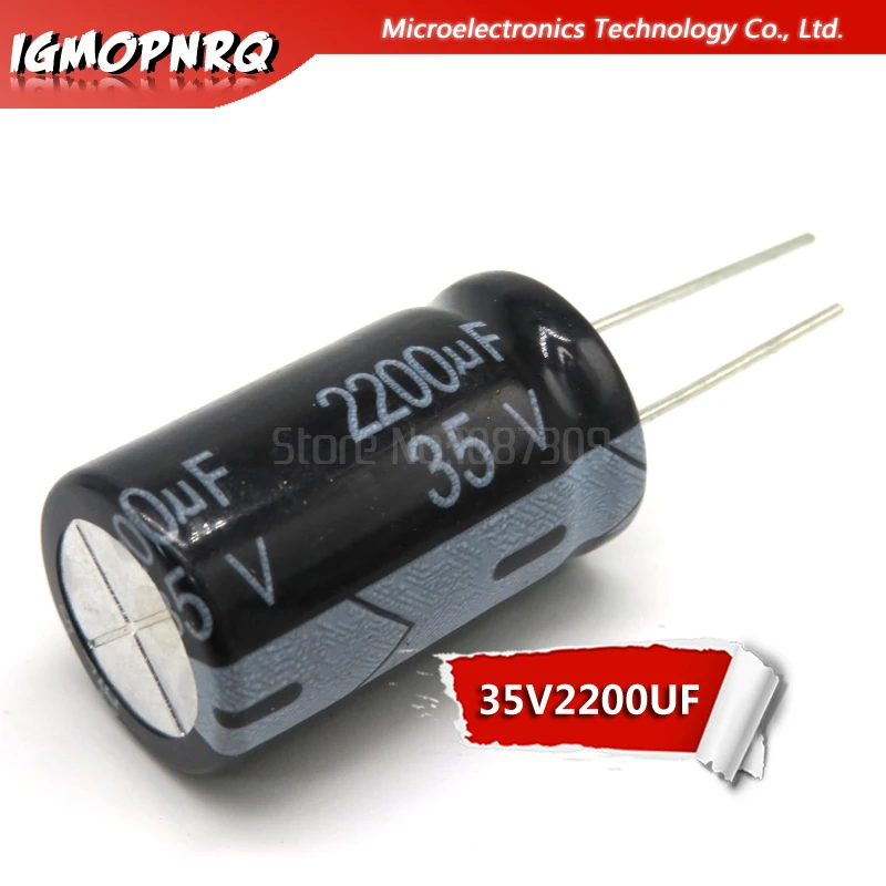

10PCS 35V2200UF 16*25mm 2200UF 35V 16x25mm Aluminum Electrolytic Capacitors DIP