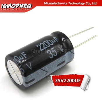 

10PCS 35V2200UF 16*25mm 2200UF 35V 16x25mm Aluminum Electrolytic Capacitors DIP
