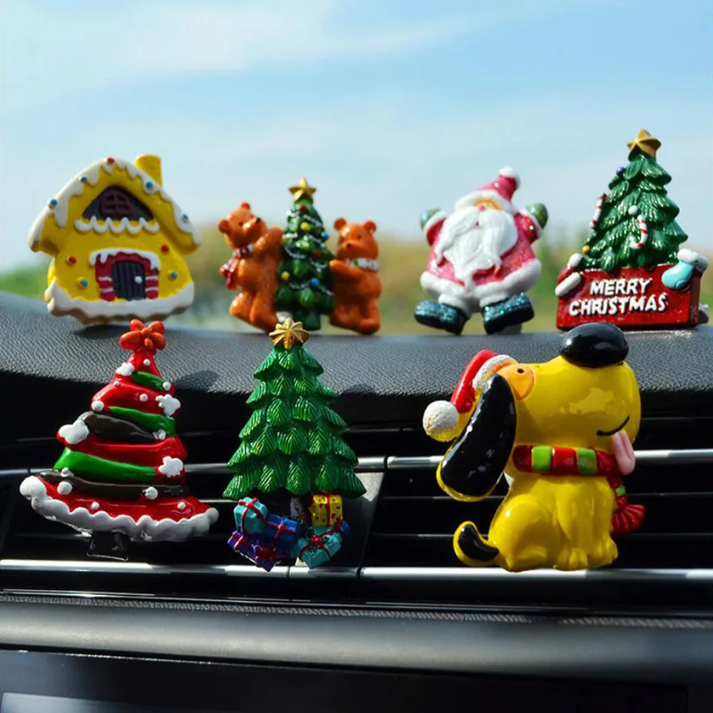 

Car Ornament Cute Christmas tree Outlet Vents Fragrant Perfume Clip Decoration Air Freshener Diffuser Automobile Decor Gift