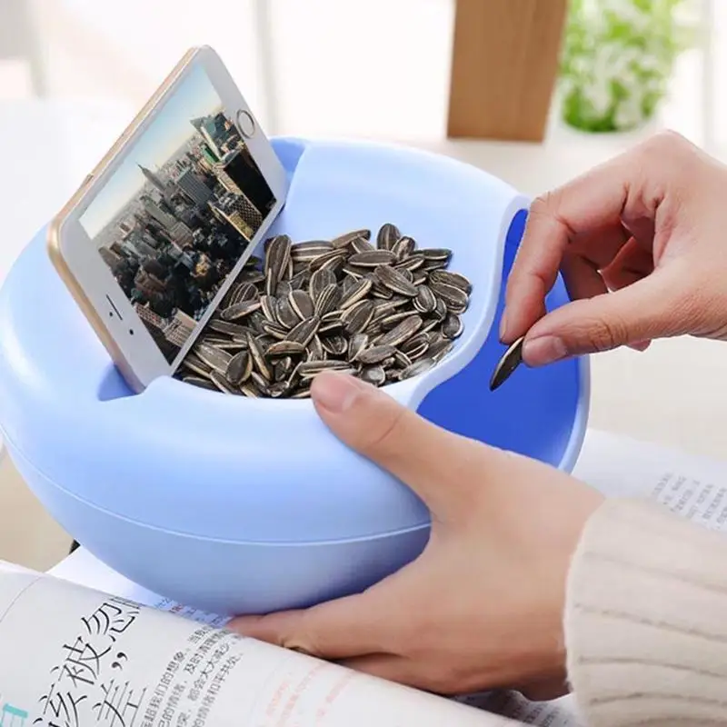 

Double Layer Plastic Box Dry Fruit Containers Snacks Seeds Storage Box Phone Organizer Holder Stand For Bedding Garbage Holder