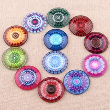 Onwear смешанный круглый стеклянный кабошон с изображением мандалы 10 мм 12 мм 14 мм 16 мм 18 мм 20 мм Сделай Сам с плоской задней стороной для ювелирных изделий