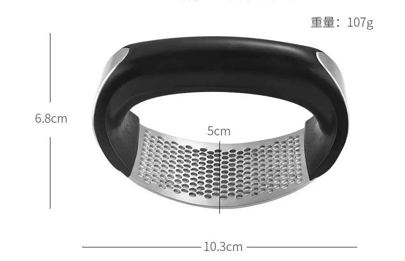 Stainless Steel Garlic Presses Manual Garlic Mincer Chopping Garlic Tools Curve Fruit Vegetable Tools Kitchen Gadgets Big Size