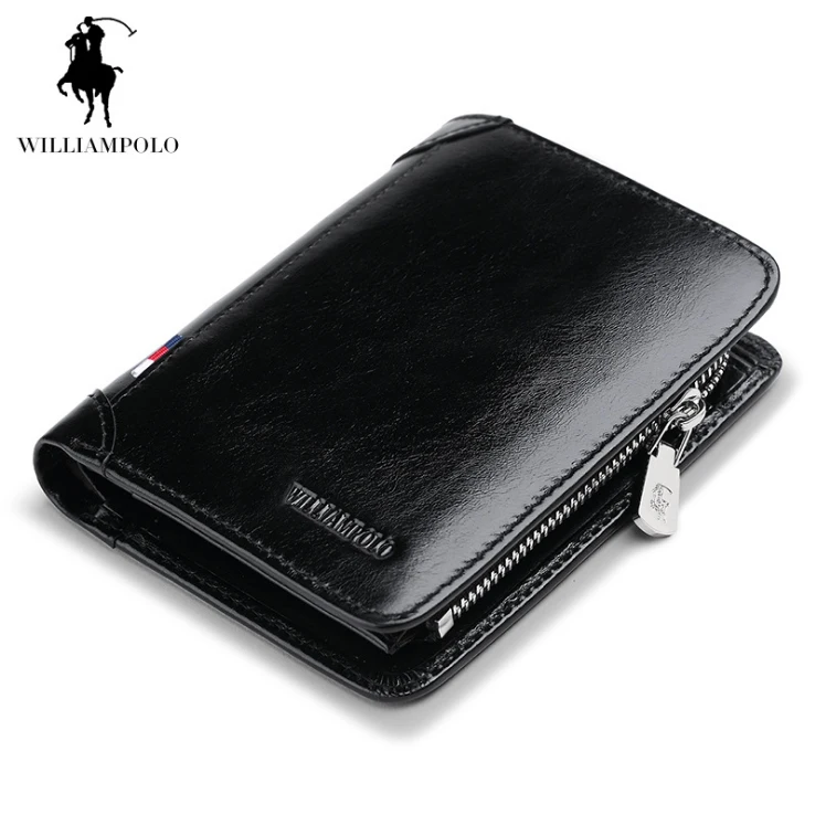 

Williampolo Men wallets Business Genuine Leather Men Cion Purse High Quality Multi Card Wallet