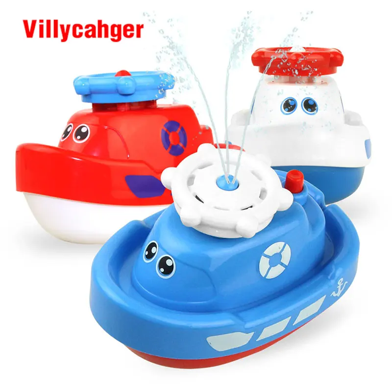 1 шт., Милая мини-игрушка для ванной, автоматическое распыление, водяная лодка, поплавок, для плавания, для игры в воду, Классические развивающие обучающие игрушки для детей